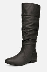 Dream Paris Black under the-Knee Slouchy Riding Boots size 8.5 Photo 0