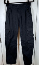 Abercrombie & Fitch Cargo Pants 27 4 Black Utility Y2K Streetwear Stretch Photo 0