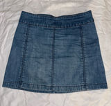 Free People Modern Femme Denim Mini Skirt in a paneled medium wash size 2/4 Photo 0
