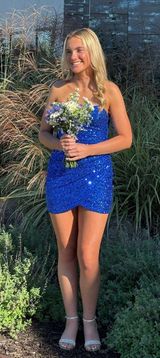 Blue Homecoming Honey and Rosie Dress Royal Photo 0