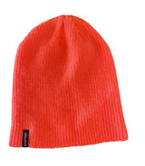 Burton Neon coral Knit Beanie Hat One Size Winter Ski Snowboard Ribbed Photo 0