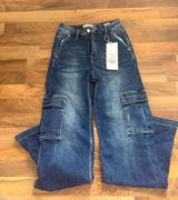 Risen jeans dark high rise cargos Photo 0