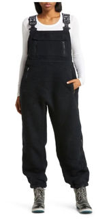 Free People Movement Hit‎ Slopes Snow Bibs XS Black Fleece Overalls Gorpcore Photo 0
