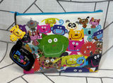 Paperchase Pet Chopz Toiletry Bag Large Multicolor Animal Monster Print NWT Photo 0