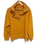 C&C California Womens Sunwashed Quarter Zip Sweatshirt Orange Large Relaxed Fit Photo 0