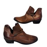 Sam Edelman Petty Leather Booties Women's 8M Brown Classic Chic Minimalist‎ Photo 0
