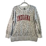 Gameday Couture Indiana Hoosiers Leopard Print Sweatshirt Gray‎ White Large NCAA Photo 0