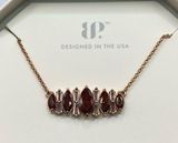 Bomb Party Necklace RBP8224 “Wowed By You” LC Ice Crystal on Rose Gold NWT Photo 0
