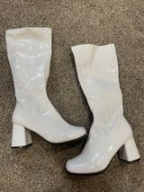 White High Gogo Boots Size 8 Photo 0
