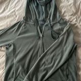 Green Velvet Zip Up  Photo 0