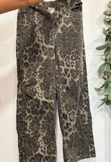 Cheetah Print Jeans Brown Size 2 Photo 0