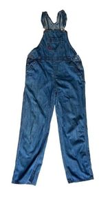 Navy blue denim overalls with a relaxed fit 🔥 Photo 0