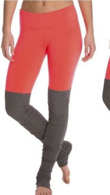 Alo Yoga Y2K Goddess Ribbed Leggings Neon Azalfa Stormy Heather Size Small Photo 0