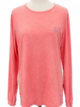 Vineyard Vines coral long sleeve whale graphic cotton tee size M Photo 0