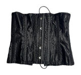 Vintage women’s satin lace up black corset size 30 L/XL Photo 0