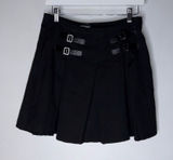 Hot‎ Topic Black Double Pleated Mini Skirt Grunge Dark Academia Women's M Photo 0
