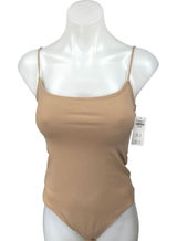 NEW Abercrombie & Fitch Tan Stretch Cami Camisole Tank Bodysuit Top Size M Photo 0