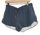 Lululemon Reversible Shorts Women 10 Navy Blue Grey Lined Athletic Running Gym Photo 0