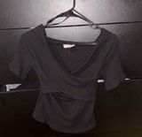 Love Riche Cute Black Criss Cross Top Photo 0