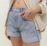 Reformation Charlene High-Rise Cuffed Jean Shorts Photo 0