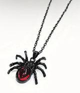 Gothic Black/Red Cute Spider‎ Pendant Necklace Punk Retro Style Fashion Jewelry Photo 0