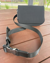 Black Neoprene Fanny Pack Belt Bag Crossbody Sling Bum Bag Sport Casual Unisex Photo 0