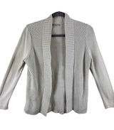 Gap Cream Long Sleeve Ribbed Knit Open Cardigan Sweater Size M Photo 0