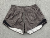 Lululemon Hotty Hot Shorts Low Rise 4" Heather Lux Gray Athletic Women's 6 Photo 0