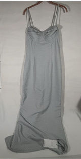 Colysmo Bodycon Maxi Dress Corset Style Adjustable Straps Lace Trim M Sea‎ Foam Photo 0