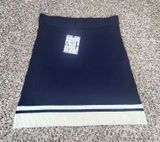 41 Hawthorn Womens‎ Navy Blue Ribbed Knit Striped Hem Mini Skirt Size L WGS10979 Photo 0