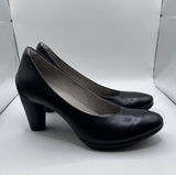 Ecco Shoes Womens Sz 38 US 7-7.5 Sculptured 75 Black Leather Pumps Photo 0