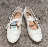 Wild Fable White Mary Jane Flats vegan leather size 9.5 Photo 0