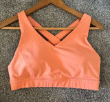 Women’s Lululemon Orange padded cross back athletic sports bra 8 Photo 0
