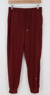 Old Navy Joggers Womens M SleekTech Go-Dry Burgundy Tapered Athletic Good Photo 0