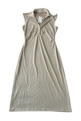 A New Day NWT Cap Sleeve Midi Bodycon Dress Size Large Irish Cream Beige Photo 0