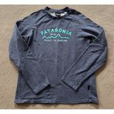 Patagonia‎ Womens Geologers Ahnya Crewneck Sweatshirt Blue Logo Sz M Photo 0