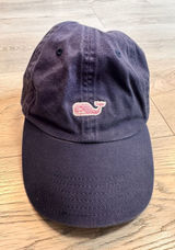 Vineyard Vines Women's Baseball Cap Hat Pink Whale Pink Logo Navy Blue Photo 0