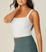 Beyond Yoga Spacedye Square Neck Sports Bra Tank Top XL White Yoga Pilates Gym Photo 0