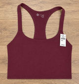 NWT OFFLINE by Aerie Real Me Racerback Sports Bra Tank Size XS Burgundy Photo 0