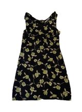 Vintage 90s Black Floral Hawaiian Mini Sun Dress 🔥 Photo 0