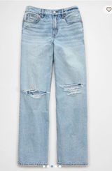 American Eagle Strigid Mom Jeans Ripped Photo 0