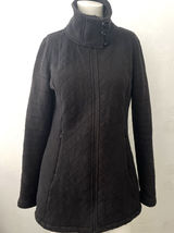 The North Face Caroluna Jacket Womens S Black Full Zip Fleece Lined Quilted Coat Photo 0