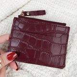 Burgundy coin purse card holder Photo 0