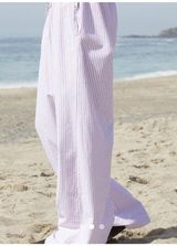 light pink striped linen brandy pants Photo 0