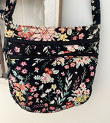 Vera Bradley Tangerine Twist Quilted Triple‎ Zip Hipster Cross Body Floral Purse Photo 0