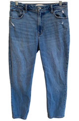 Abercrombie Curve Love The Skinny High Rise Jeans Distressed Hem‎ Blue 29 Photo 0