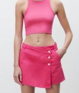 Crossover Denim Skort Photo 0