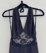 INDAH Viscose Spandex Halter Maxi Dress Lace Cutout Detail Photo 0