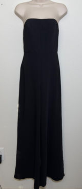 Amanda Uprichard Women Formal Jumpsuit XS Black Cocktail‎ Wide Leg Strapless Photo 0