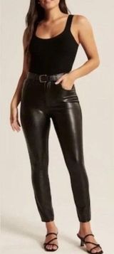 Abercrombie & Fitch Black Vegan Faux Leather Skinny High Rise‎ Pants 27 4L Photo 0